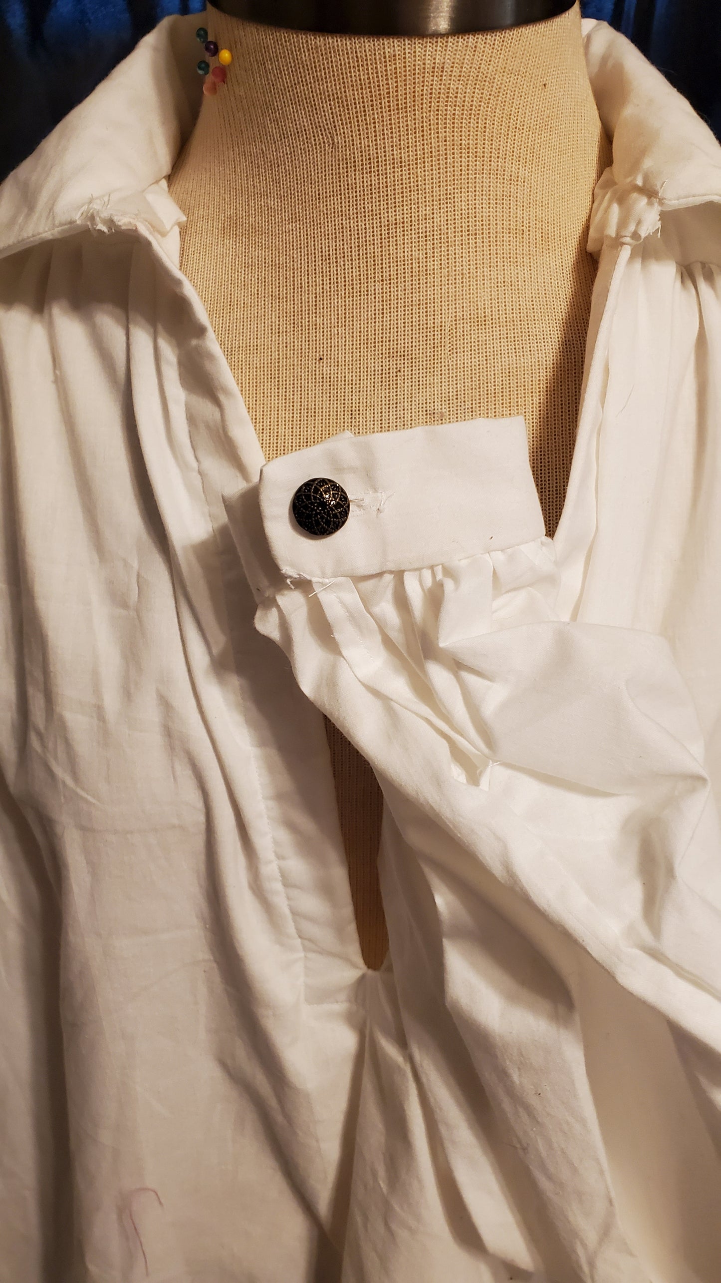 Unisex Poet Shirt, Open Collar