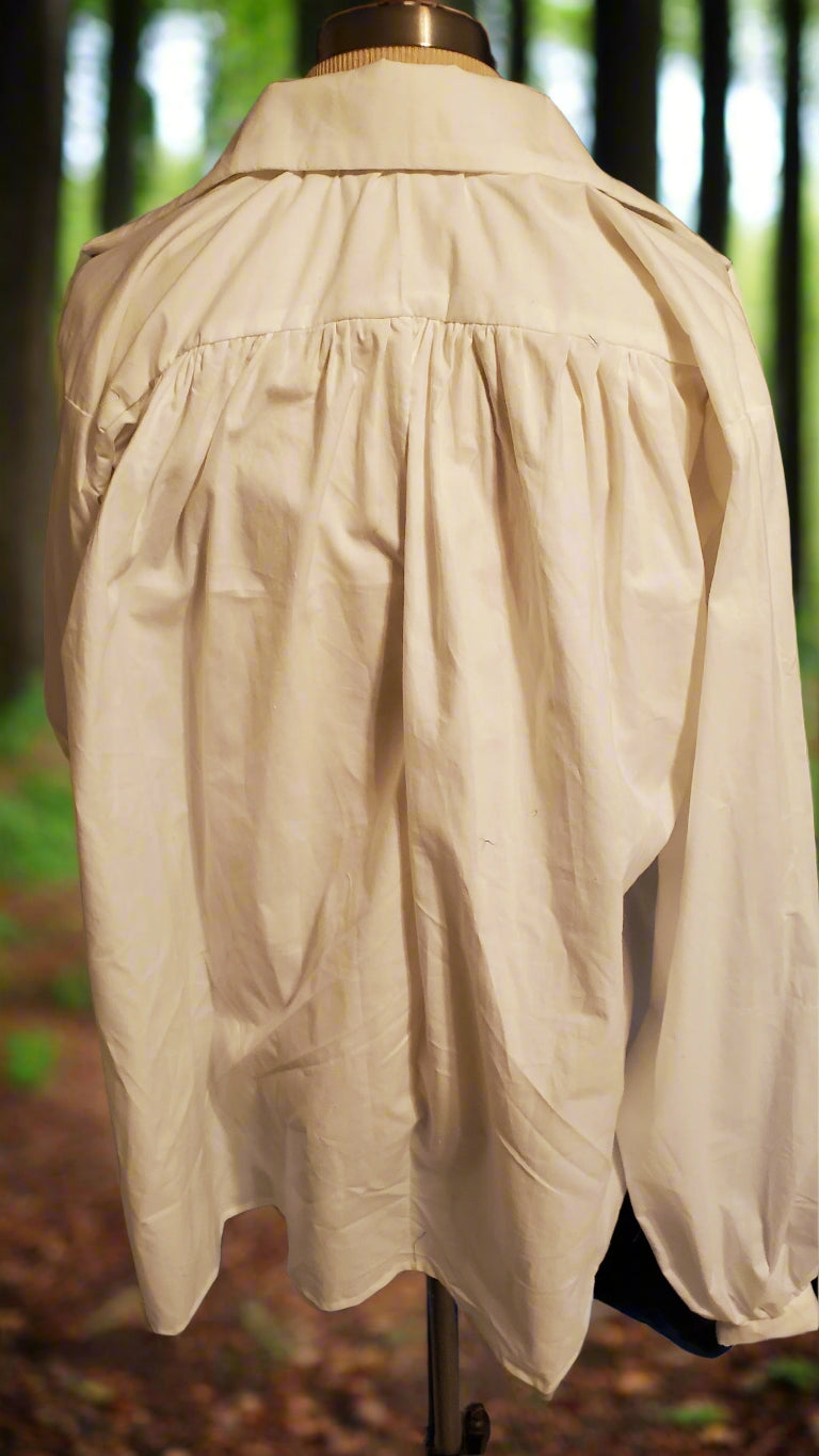 Unisex Poet Shirt, Open Collar