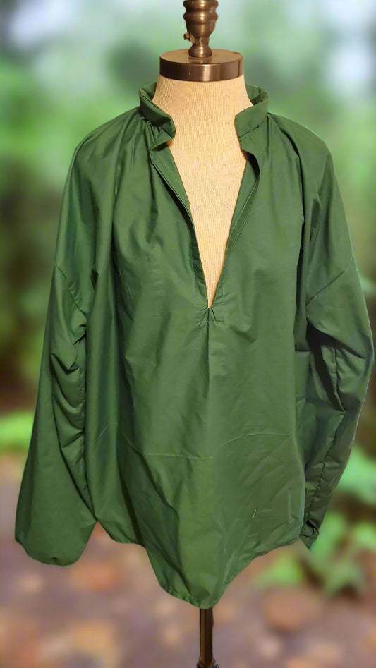 Unisex Poet Shirt, Open Collar