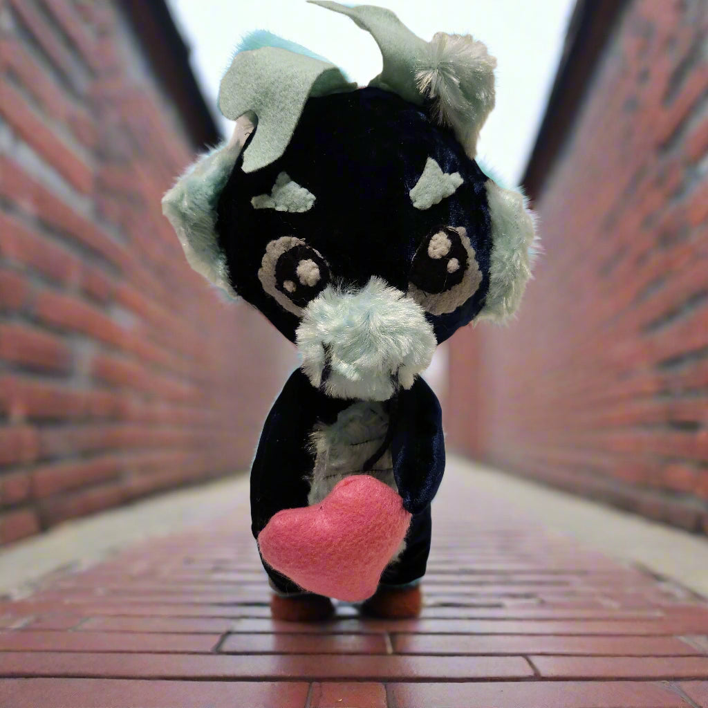 Blue Velvet Love Dragon Plush