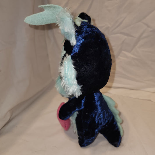 Blue Velvet Love Dragon Plush