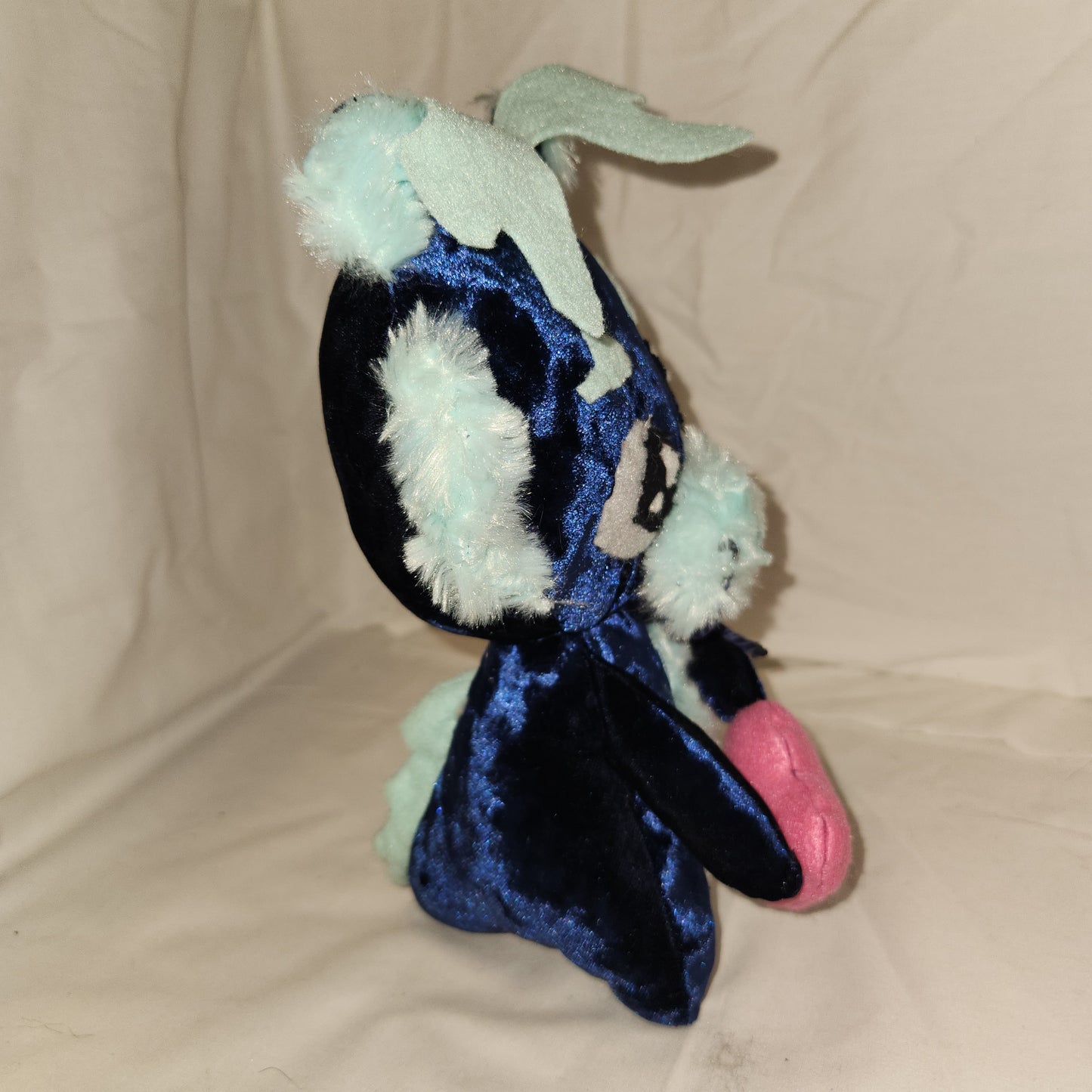 Blue Velvet Love Dragon Plush