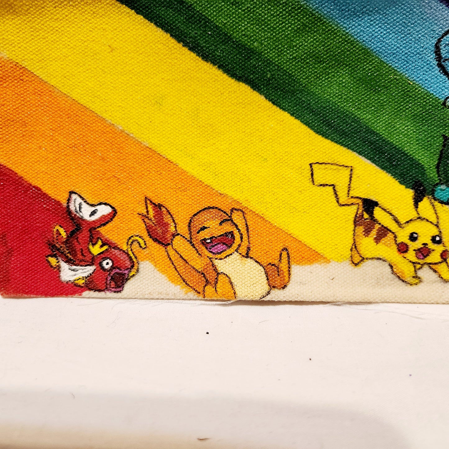 Pokémon Rainbow hand painted zipper pouch