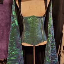 Geek Corset Line: Lace up under bust corset with hood